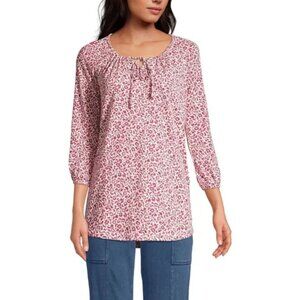 Lands End 3/4 Sleeve Peasant Tunic Plus Size 1X